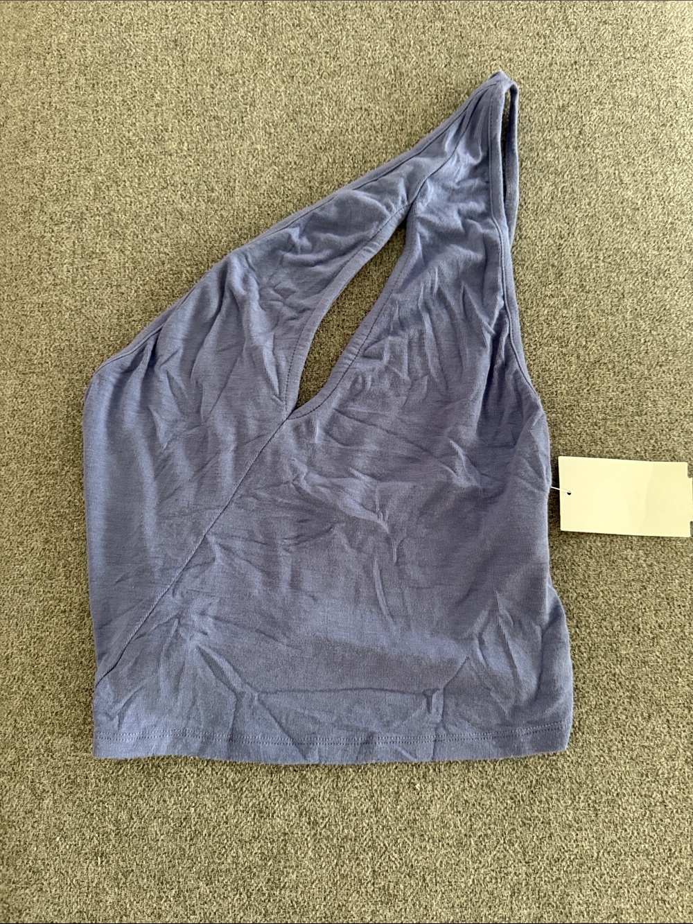 WeWoreWhat Lavender One-Shoulder Crop Top